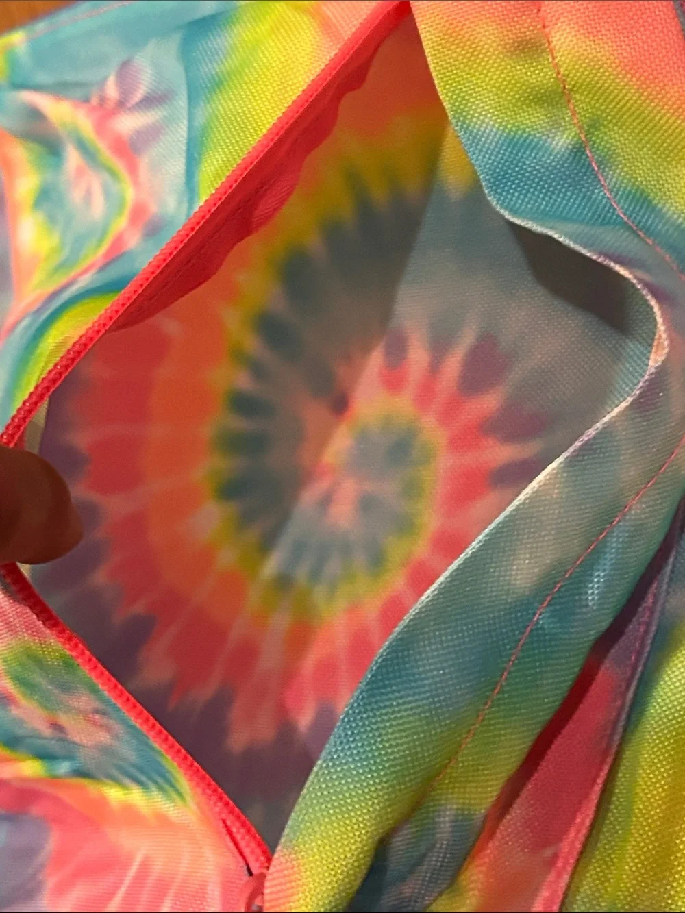 Hurley Kids Tie-Dye Spiral Backpack - Pink, Blue & Yellow
